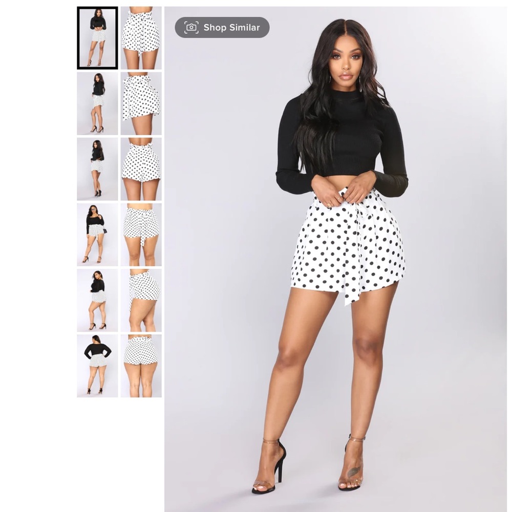 Fashion Nova high rise polka dot shorts like new